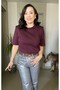 Padded Tok Fabric Cotton Crew Neck Basic Tshirt - 2