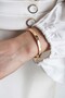Silver & Gold Color Thick Model Bracelet Handcuffs - 2