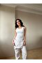 Halter Yaka Beyaz Bodysuit