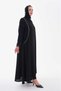 Mevlana Special Design Gold Bibed Pocket Zippered Crepe Ferace 44-46 Size Boy 1.48 cm - 5
