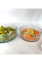2-Piece Square Crystal Glass Bowl 18cm and 22cm