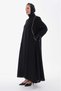 Mevlana Special Design Gold Bibed Pocket Zippered Crepe Ferace 44-46 Size Boy 1.48 cm - 7