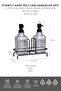 Black and Double Square Glass Liquid Soap Dispenser with Stand 500ml - 6