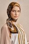 Mosaic Scarf - Brown-White