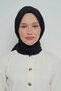 Silky Jacquard Shawl Monogram Pattern - Black - 2