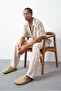 Striped Cuban Collar Oversize Men's Shirt - 3
