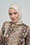 Jacquard Cotton Shawl Monogram Pattern - Cream - 3
