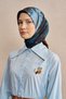 Mirage Vision Art Collaction - Brown Blue Scarf - 3