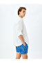 Lace-Up Printed Oversize Swim Shorts with Pocket Detail - 2