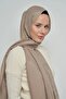 Jacquard Cotton Shawl Chain Pattern - Mink