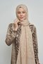 Jacquard Cotton Shawl Mosaic Pattern - Beige - 2