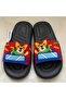 Car Cat Patterned Anti-Slip Red Blue Unisex Children's Slippers - 2