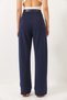 Women's Navy Blue Double Pleated Detailed Belted Knitted Trousers 3851 60261449 - 7