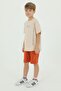Crew Neck Boy's Print Detailed T-Shirt and Shorts Double Set - 2