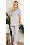 Feyza Cotton Dressing Gown 3 Piece Maternity Maternity Pajama Set - 2