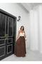 Brown Crinkle Voile Crush Skirt 3990 - 2