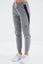 Gray Melange Lace Up Stripe Detailed Comfortable Fit Women's Tracksuit Bottom - 94645 - 2