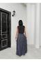 Anthracite Crinkle Voile Crush Skirt 3990 - 8