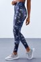 Indigo High Waist Tie-Dye Patterned Slim Fit Narrow Leg Women's Leggings - 94551 - 4