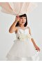 Abel&Lula Girl's Embroidered Ruffled Tulle Dress 5035