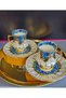 Ç.Arni Porcelain Hand Painting Set of 2 Cups - 4