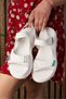 Daily Women's White Sandals Hologram Adjustable Velcro High Serrated Sole Comfortable Shoes 1300