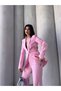 Women's Belt Detailed Double Suit Set Pink - 8
