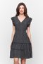 Apsen Women's Black Polka Dot Skirt Ruffled Sleeve Detailed Viscose Short Dress 4503-105 - 5