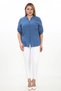 100% Cotton Judge Collar Large Size Women's Muslim Fabric Shirt - 3