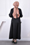 Black Scuba Jacket Skirt Suit - 2