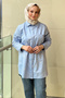 Fuat Gürşen Cross Sequin Stitched Cotton Shirt