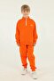 Girl's Tracksuit Set with Stand Collar Print Detail - 2