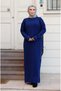 Women's Ribbed Long Knitwear Dress - 4
