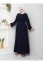 Sg Sarial Clothing New Season Honeycomb Fabric Stone and Belt Detail Stylish Abaya Ferace - 3