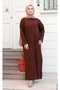 Women's Ribbed Long Knitwear Dress - 5