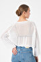Openwork White Knitwear Blouse - 3