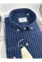 Men's Shirt Regular Fit Soft Texture Washed Striped (Lavivert)