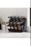 Black Countertop Spice Set with Stand and Lid, 8-Piece, Adhesive Wall Mountable - 2