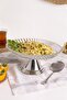 Silver Footed Ellipse Glass Presentation Bowl, Wrapping, Filling, Salad, Fruit, and Cake Presentation Stand, Dowry Bowl - 4