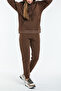 Women's 3 Thread Relaxed Fit Hooded Tracksuit Set with Elastic Legs - Casual - 4