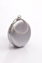 Women's Evening Dress Clutch Bag - Silver Satin Model 36103152 - 2