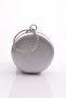 Women's Evening Dress Clutch Bag - Silver Satin Model 36103152