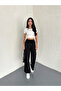 Comfortable Cut Dabil Fabric Pants with Lace-Up Parts - 7
