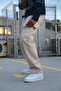 Men's Cargo Pocket Baggy Pants Stone Color