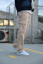 Men's Cargo Pocket Baggy Pants Stone Color - 2