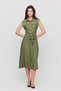 Apsen Women's Aerobin Shirt Collar Dress with Pockets and Buttons and Slits 4505-120 - 4