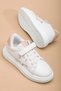 Girl's Sports Shoes - Powder Velcro Star Model Stitched Sole