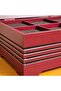 Wooden 6-Compartment Watch Box Decorative Special Painted Claret Red Watch Accessory Organizer - 4