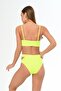 Aquaviva Women's Neon Green Adjustable Strap Theodora Low-Cut Bikini Set - 4