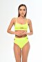 Aquaviva Women's Neon Green Adjustable Strap Theodora Low-Cut Bikini Set